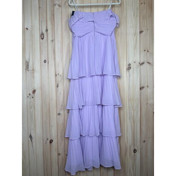 NWT Lulus Always Remarkable Lavender Pleated Off-the-Shoulder Maxi Dress Sz XL - Picture 5 of 8